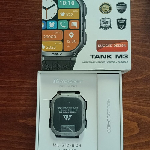 Kospet Tank M3 Smartwatch new with 1.98 AMOLED display and 60-day battery