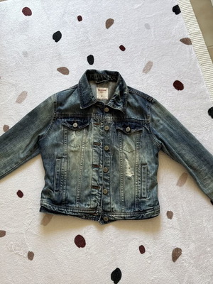 Denim jacket Pink Woman medium, like new, blue, cropped style