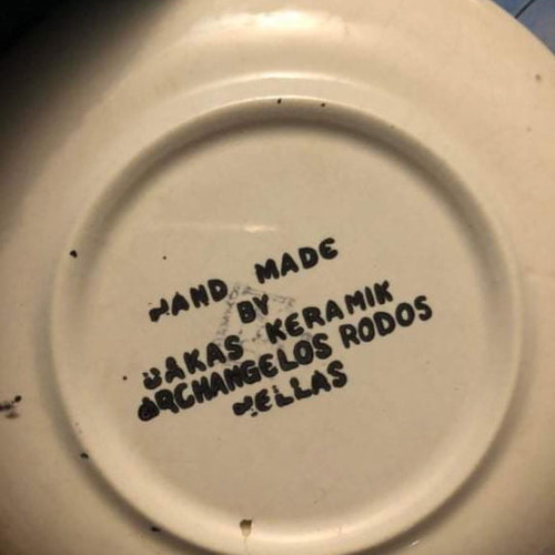 Handmade plate from Rhodes