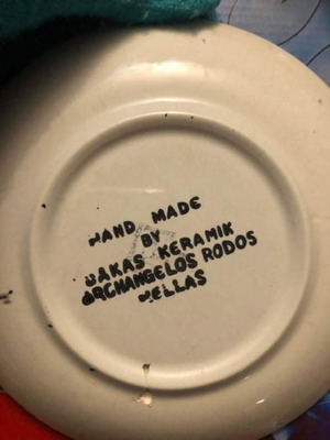 Handmade plate from Rhodes