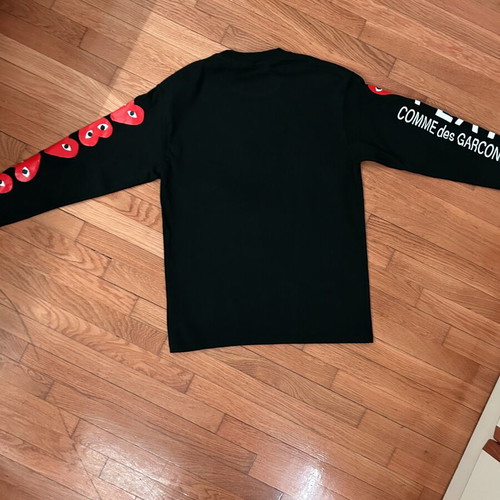 CDG long sleeve shirt, size M, black and white