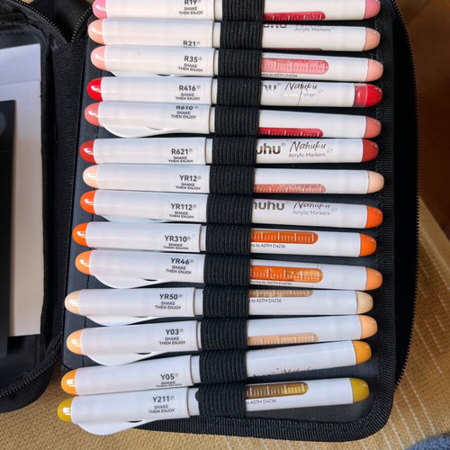 Ohuhu Nahuku 72 acrylic markers like new
