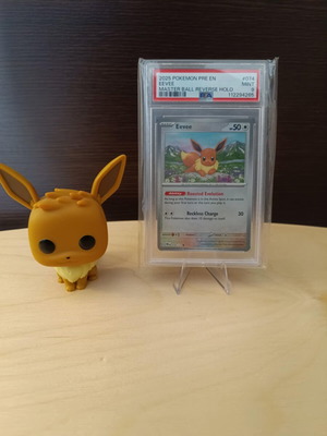 Eevee (xPRE 074) Reverse Holo Masterball PSA 9 mint condition