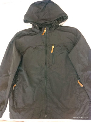 Outdoors men's windbreaker jacket like new, black, size M