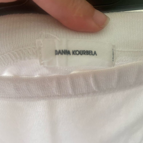 Ioanna Kourbela skirt white like new, rib fabric, size M