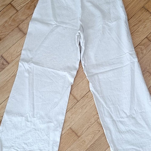 Zara linen pants with matching linen top, size S, beige
