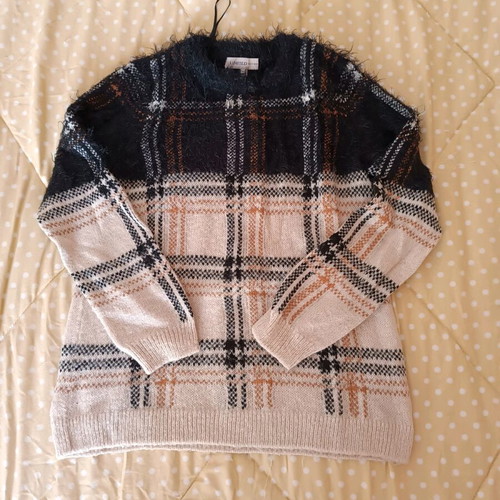 M&S checked sweater size M like new