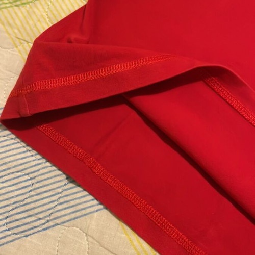 Burberry women's short-sleeve T-shirt new, red, size Large