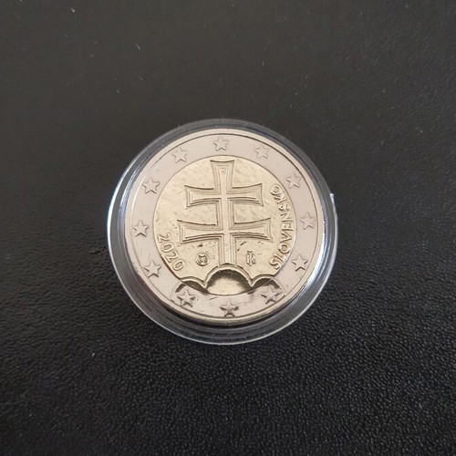 2 Euro Coin Slovakia 2020 used in protective capsule