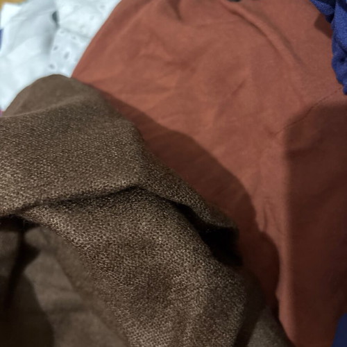 Brown scarf pashmina with fringes used