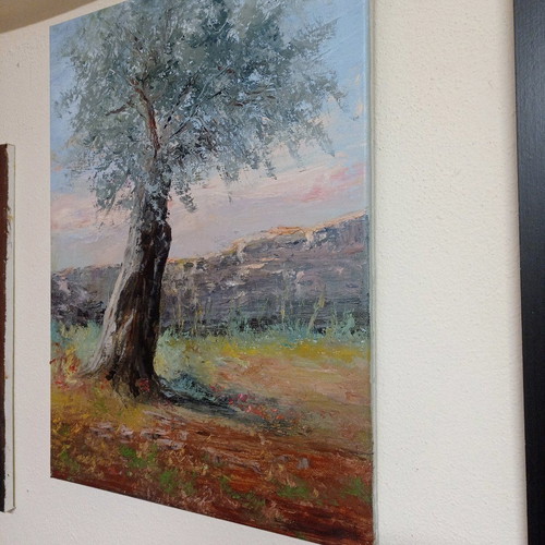 Olive Tree Oil Painting New, Palette Knife Technique 43x57 cm