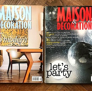 2 τεύχη του περιοδικού: Maison & Decoration (σπίτι, διακόσμηση)