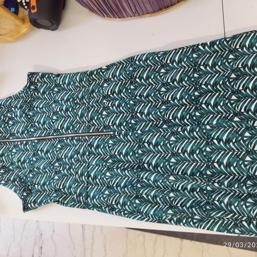 H&M dress lightweight summer with tropical leaf print, size S, like new