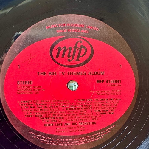Big TV Themes LP by Geoff Love and His Orchestra used, pop