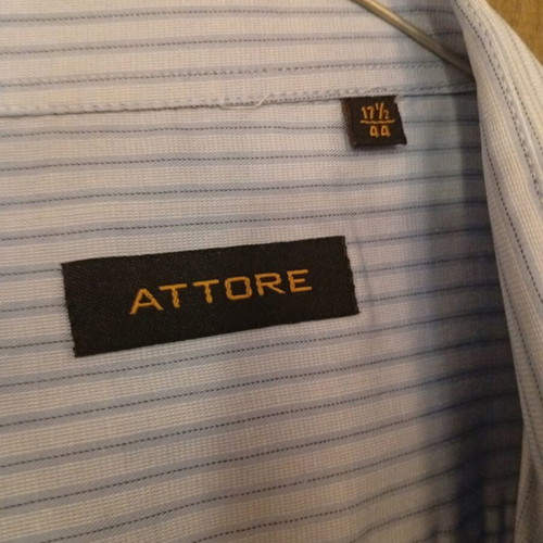 Attore men's shirt used, blue stripe, size XL