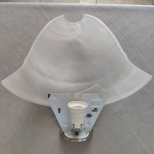 Glass wall light opaque pink used