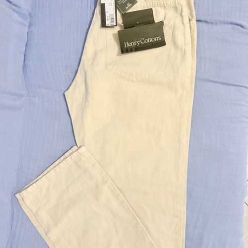 Henry Cottons pants new, beige, linen and cotton blend, size 33