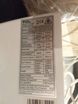 Κλιματιστικό TCL Elite Premium inverter 12.000 BTU σαν καινούργιο