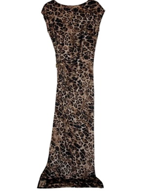 Roberto Cavalli Leopard Print Maxi Dress New, Size S