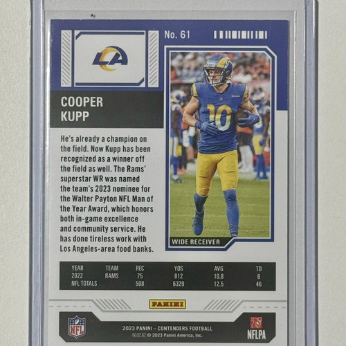 2023 Panini Contenders Green Game Ticket #61 Cooper Kupp 165/175 new