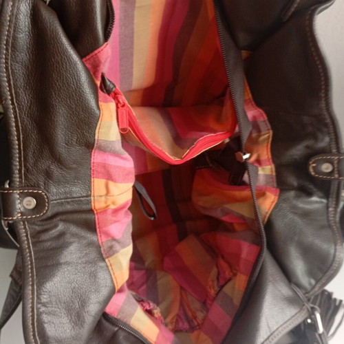 Picard leather shoulder bag like new, chocolate color