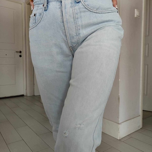 Vintage Edwin high-waisted jeans size 36 used, turquoise