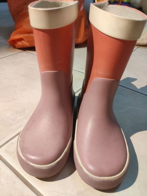 H&M children's rain boots like new, size 25, red and pink