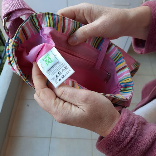 Prenatal shoulder bag for girls like new, multicolored