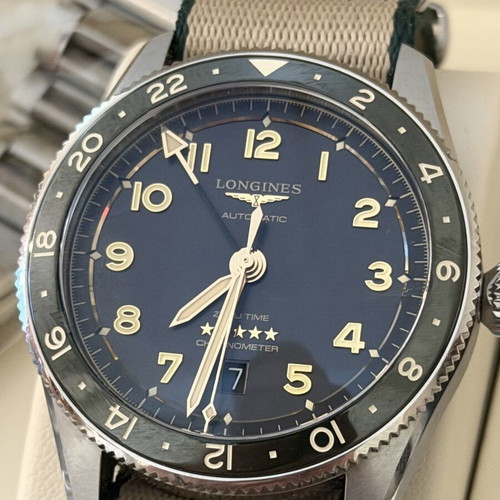 Longines ZULU GMT watch like new, black and green