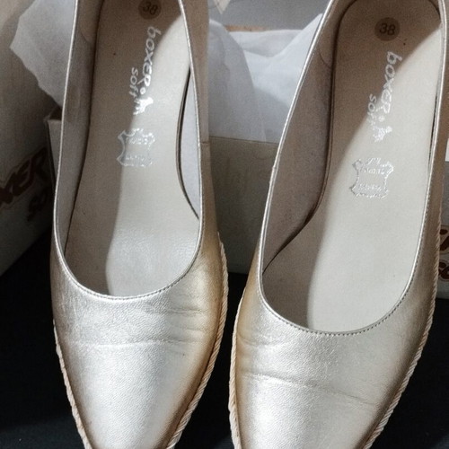 Boxer Soft Anatomical Leather Platforms Size 38 New Gold