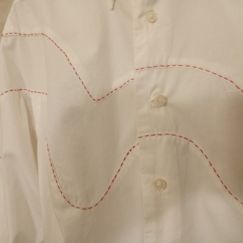 Evisu Deluxe white shirt with cufflinks size L like new