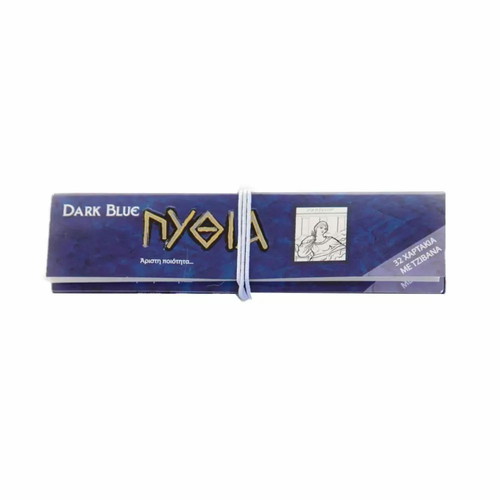 Pythia Blue King Size Cigarette Paper 32 Leaves with Tips new