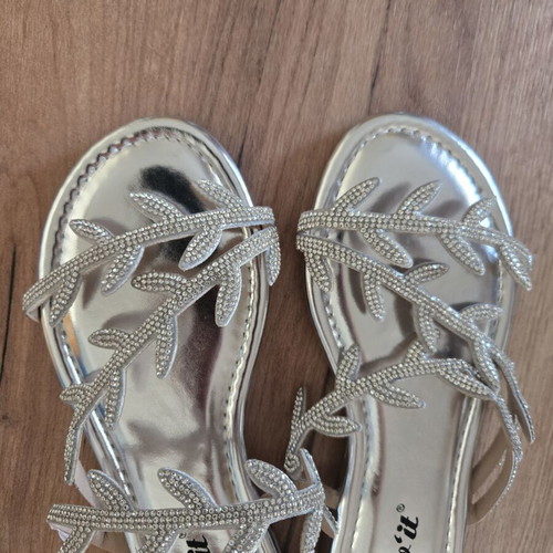 Sandals with Nice Design Silver New