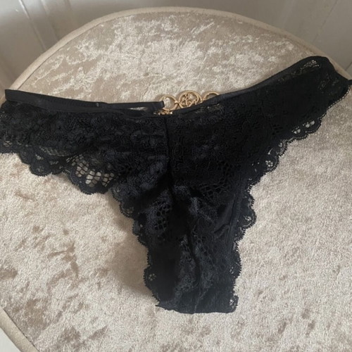 New Yorker black lace underwear new, Brazilian cut, size XS