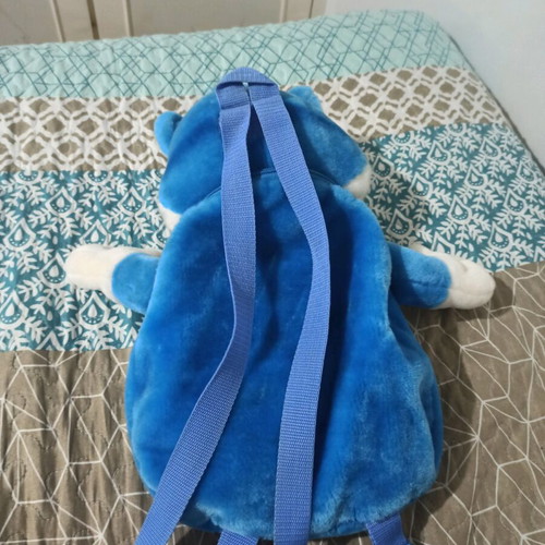 Plush children's teddy bear bag used
