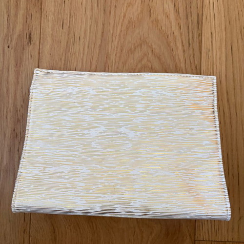 YSL cosmetic bag new, white and gold, 21x16cm