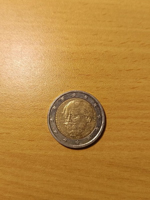 2€ Andreas Kalvos coin used 2019 Greek