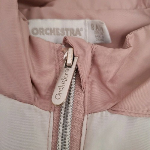 Orchestra lightweight hooded jacket like new, gray and pink