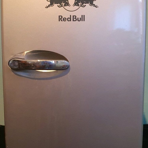 Red Bull mini fridge used, fits 8 cans