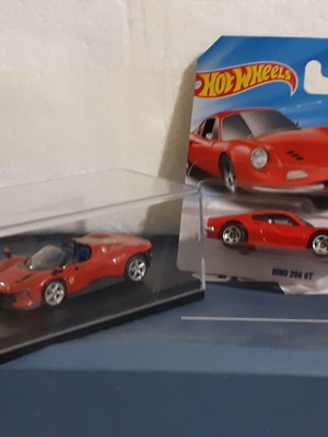 Ferrari model cars 1/64 scale new pack with Daytona SP3 2021 and Dino 206 GT 1967