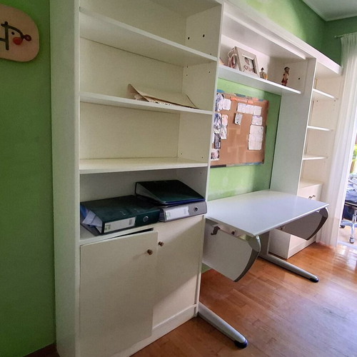 Moll Desk and Ergonomic Chair Set used, Large Bookshelf, Germany