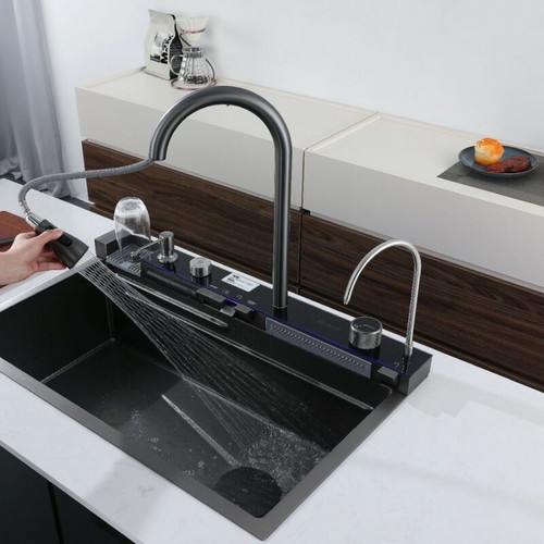Kitchen sink new with accessories, modern multifunctional