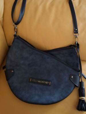 Stella McCartney blue shoulder bag, suede
