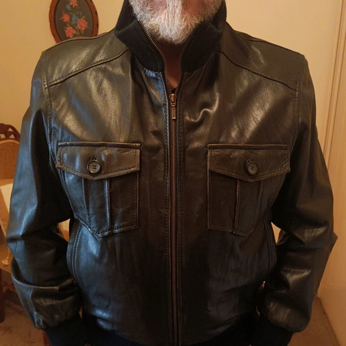 La Pelle leather men's jacket like new, size XXL, brown black