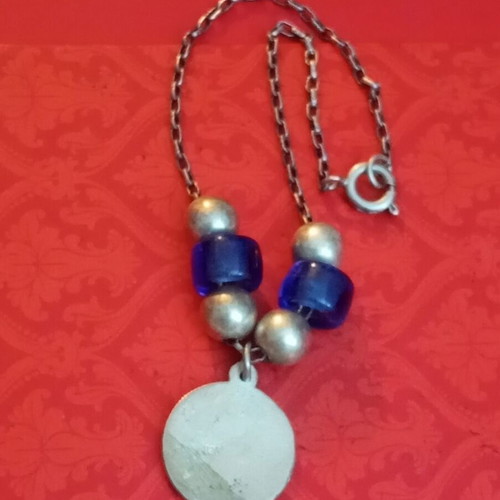 Silver 925 amulet keychain used