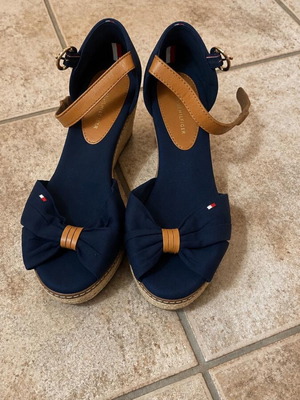 Tommy Hilfiger women's summer wedge sandals, blue, size 35