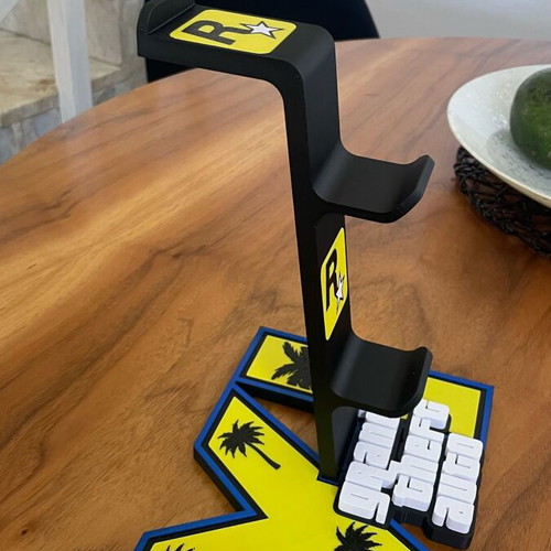 Grand Theft Auto PS5 and Xbox Controller and Headphone Stand like new