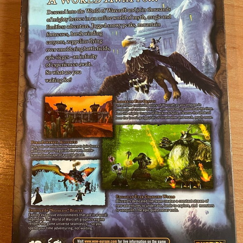 World of Warcraft PC MAC CD-ROM game used in original case