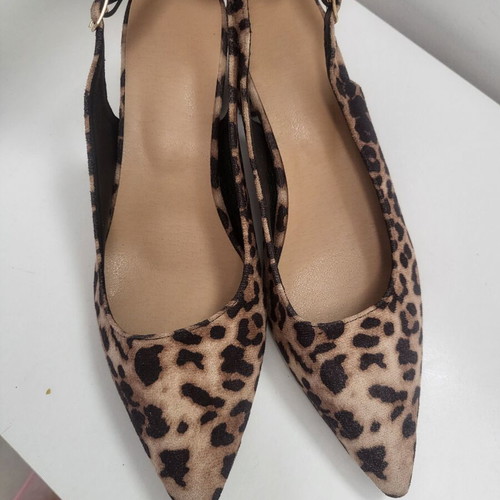 Shein animal print sandals size 39 like new, beige and brown