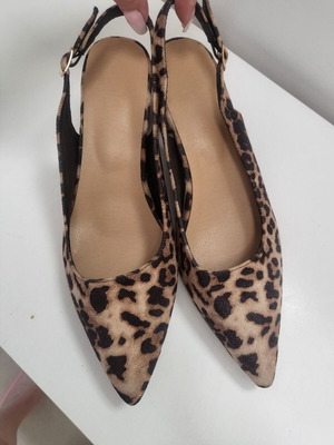Shein animal print sandals size 39 like new, beige and brown
